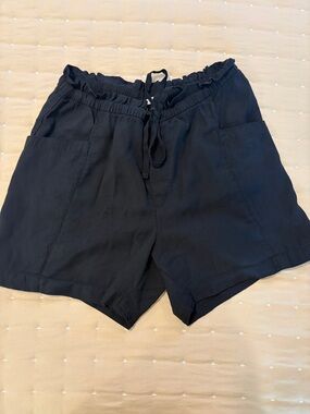 High Waisted Paper Bag Shorts